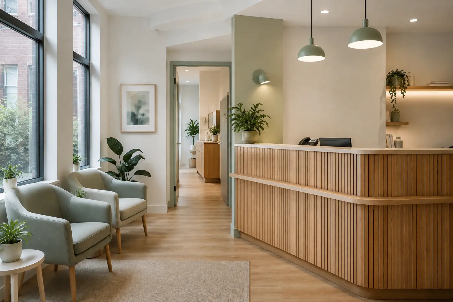 Reception and waiting area at Rowan Dental